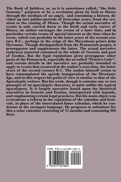 Produktbild: The Book of Jubilees - An Ancient Apocryphal Text on Creation, Patriarchs, and Biblical History