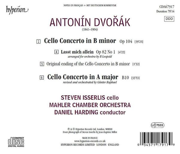 Produktbild: Cellokonzerte h-moll & A-Dur