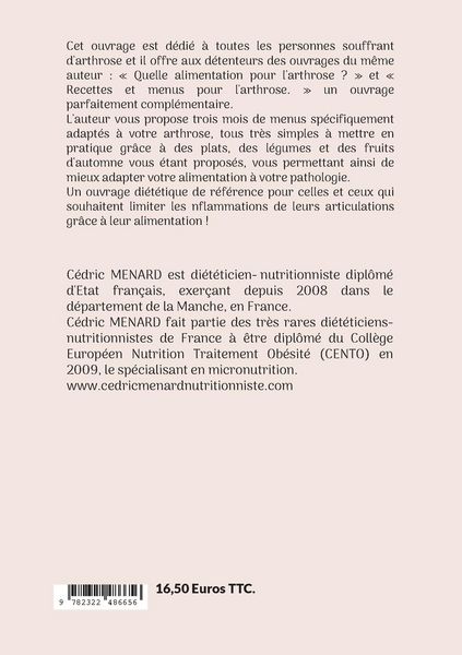Produktbild: Menus d'automne pour l'arthrose.