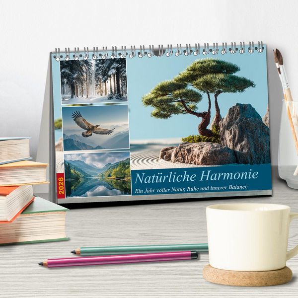 Produktbild: Nat&uuml;rliche Harmonie (Tischkalender 2026 DIN A5 quer), CALVENDO Monatskalender