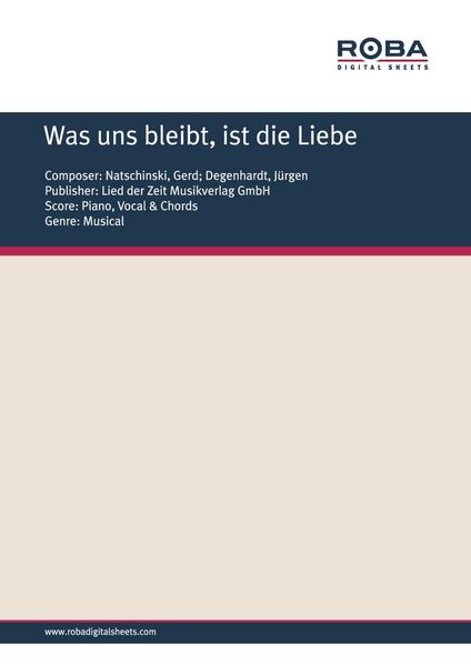 Produktbild: Was uns bleibt, ist die Liebe