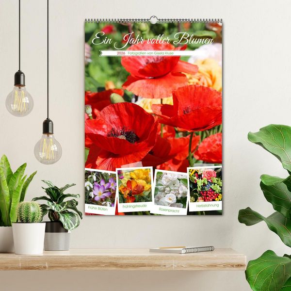 Produktbild: Ein Jahr voller Blumen (Wandkalender 2026 DIN A2 hoch), CALVENDO Monatskalender