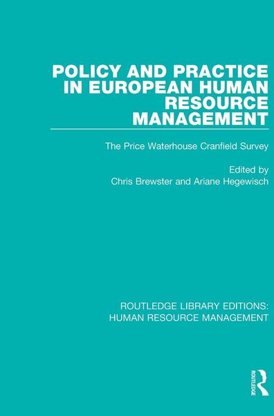 Produktbild: Policy and Practice in European Human Resource Management