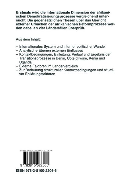 Produktbild: Externe Faktoren im Demokratisierungsproze&szlig;