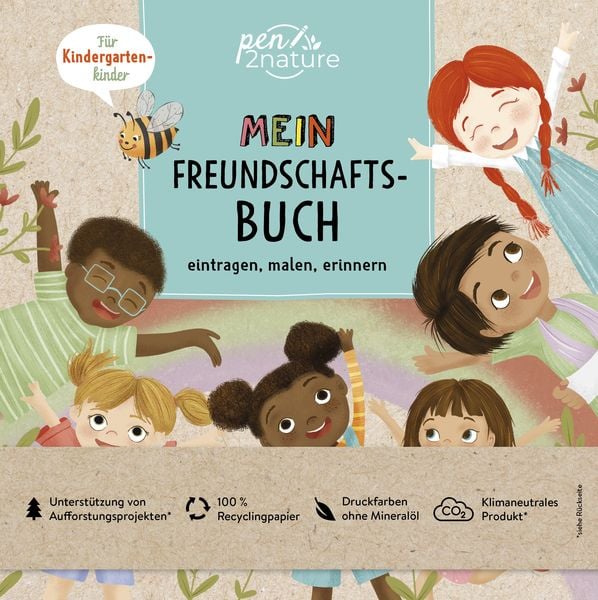 Mein Freundschaftsbuch. Eintragen, Malen, Erinnern - Für Kinder ab 3 Jahren, Gebundene Ausgabe von Pen2nature, Pen2nature, 978-3-9876402-2-3