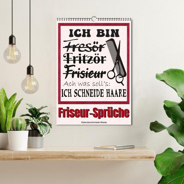 Produktbild: Friseur-Spr&uuml;che (Wandkalender 2026 DIN A3 hoch), CALVENDO Monatskalender