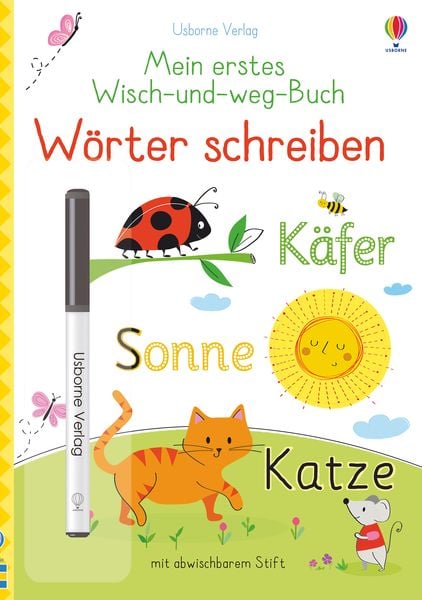 Mein erstes Wisch-und-weg-Buch: Wörter schreiben, Taschenbuch von Felicity Brooks, Usborne, 9781789410846