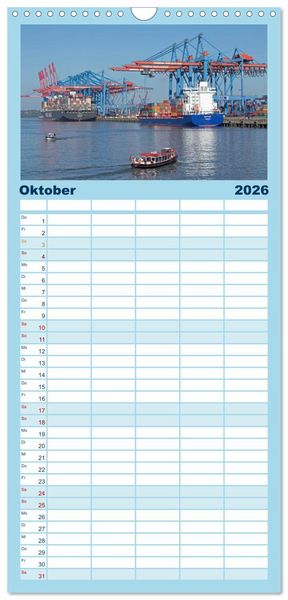 Produktbild: Familienplaner 2026 - Hamburg - Perle an der Elbe mit 5 Spalten (Wandkalender, 21 x 45 cm) CALVENDO
