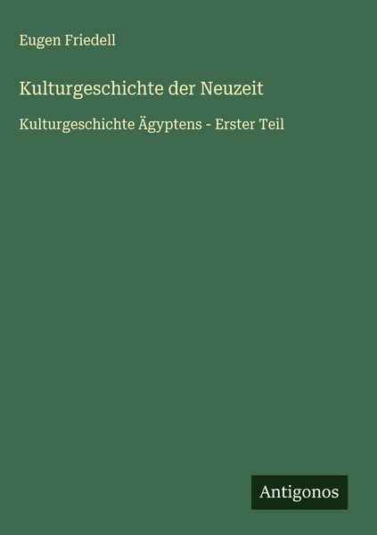 Produktbild: Kulturgeschichte der Neuzeit