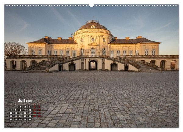 Produktbild: Schloss Solitude bei Tag und bei Nacht (hochwertiger Premium Wandkalender 2026 DIN A2 quer), Kunstdruck in Hochglanz
