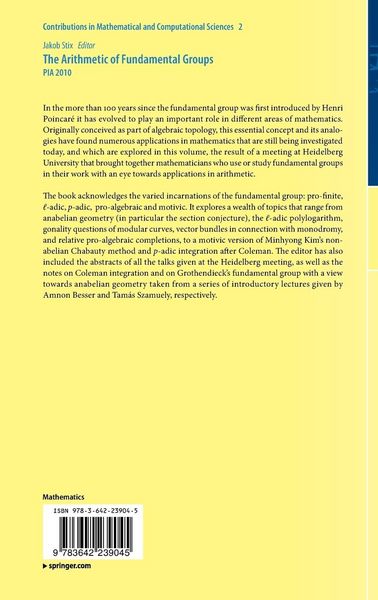 Produktbild: The Arithmetic of Fundamental Groups