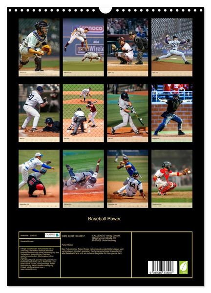 Produktbild: Baseball Power (Wandkalender 2026 DIN A3 hoch), CALVENDO Monatskalender