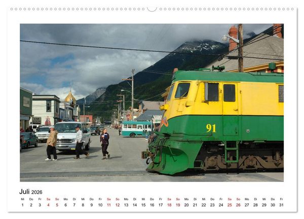 Produktbild: Destination SKAGWAY - Eine legend&auml;re Eisenbahnfahrt in Alaska (Wandkalender 2026 DIN A2 quer), CALVENDO Monatskalender