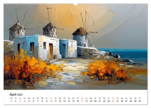 Produktbild: Mediterrane Eleganz (Wandkalender 2027 DIN A2 quer), CALVENDO Monatskalender