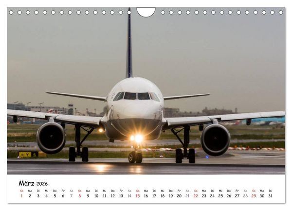 Produktbild: Airliners in Frankfurt (Wandkalender 2026 DIN A4 quer), CALVENDO Monatskalender