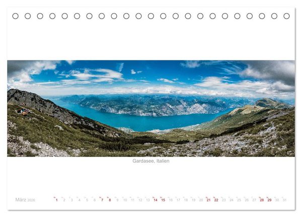 Produktbild: Panoramablicke weltweit (Tischkalender 2026 DIN A5 quer), CALVENDO Monatskalender