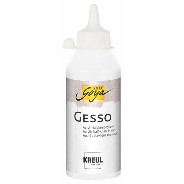 KREUL Gesso SOLO Goya Acryl Halbkreidegrund weiß 250ml Flasche