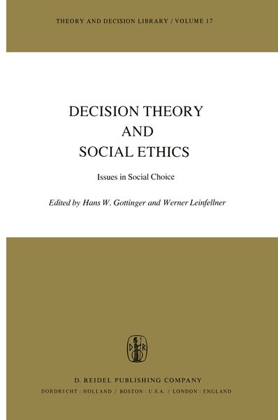 Produktbild: Decision Theory and Social Ethics