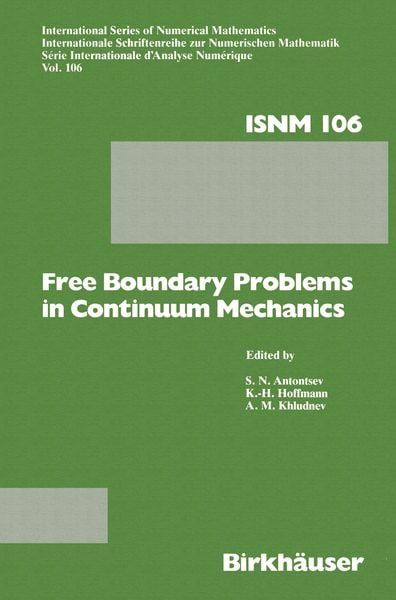 Produktbild: Free Boundary Problems in Continuum Mechanics