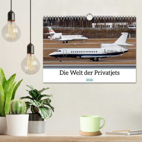 Produktbild: Die Welt der Privatjets (Wandkalender 2026 DIN A4 quer), CALVENDO Monatskalender