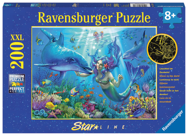 Produktbild: Puzzle Ravensburger Leuchtendes Unterwasserparadies 200 Teile XXL Color Starline Sonderserie 100/20