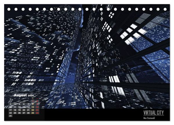 Produktbild: VIRTUAL CITY 2026 CH-Version (Tischkalender 2026 DIN A5 quer), CALVENDO Monatskalender