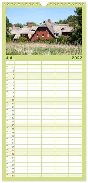 Produktbild: Familienplaner 2027 - Fischland-Dar&szlig;-Zingst - Momente einer Reise mit 5 Spalten (Wandkalender, 21 x 45 cm) CALVENDO