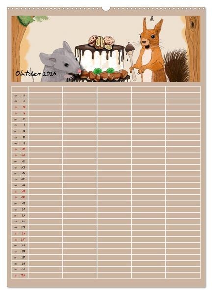 Produktbild: Mats Maus und seine Freunde (Wandkalender 2026 DIN A2 hoch), CALVENDO Monatskalender