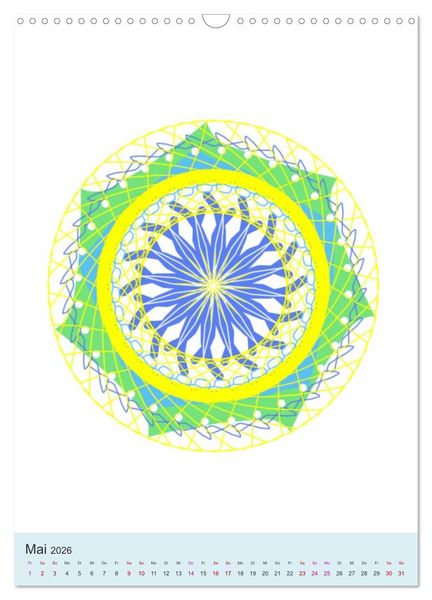 Produktbild: Transluzent-Mandalas (Wandkalender 2026 DIN A3 hoch), CALVENDO Monatskalender