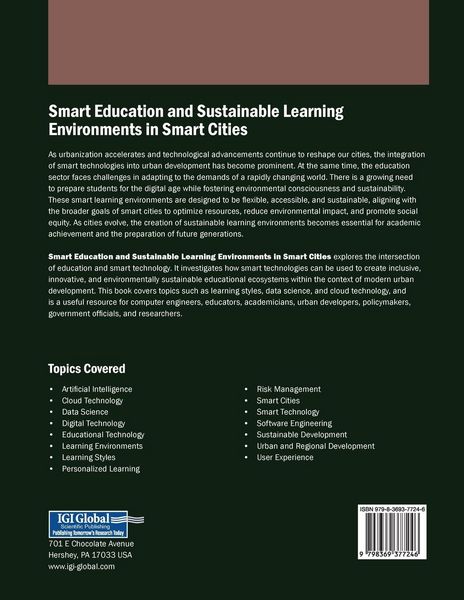 Produktbild: Smart Education and Sustainable Learning Environments in Smart Cities