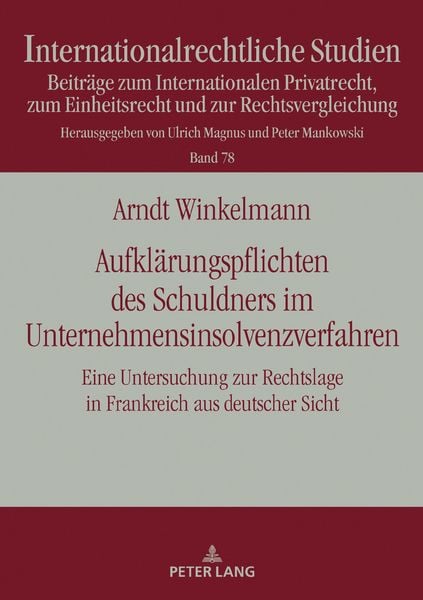Produktbild: Aufkl&auml;rungspflichten des Schuldners im Unternehmensinsolvenzverfahren