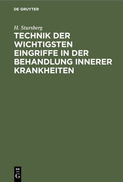 Produktbild: Technik der wichtigsten Eingriffe in der Behandlung innerer Krankheiten