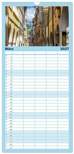 Produktbild: Familienplaner 2027 - MAGISCHES S&Uuml;DTIROL mit 5 Spalten (Wandkalender, 21 x 45 cm) CALVENDO