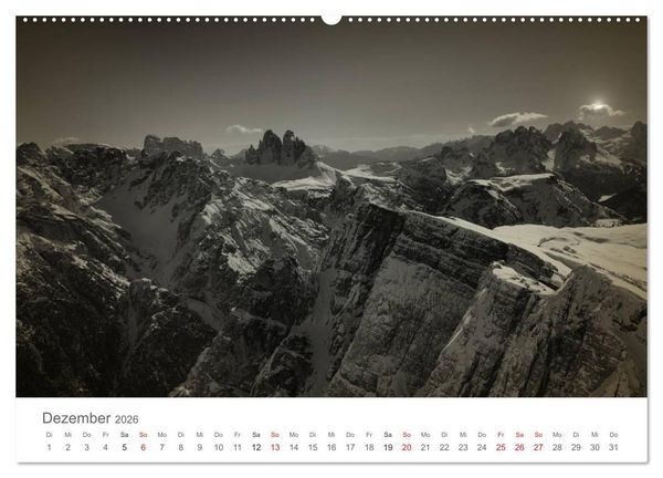 Produktbild: Drei Zinnen - S&uuml;dtirols Wahrzeichen (hochwertiger Premium Wandkalender 2026 DIN A2 quer), Kunstdruck in Hochglanz