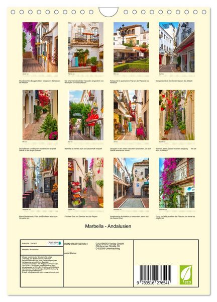 Produktbild: Marbella - Andalusien (Wandkalender 2026 DIN A4 hoch), CALVENDO Monatskalender