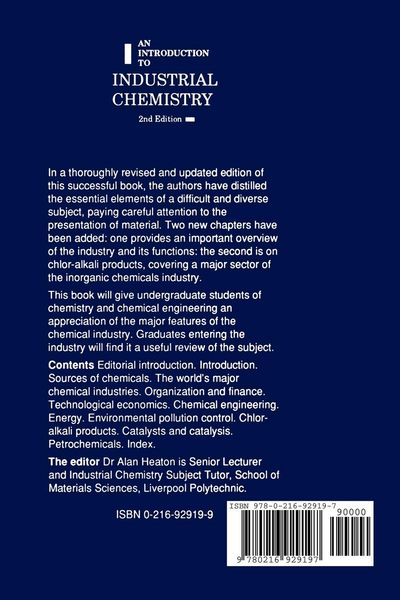 Produktbild: An Introduction to industrial chemistry