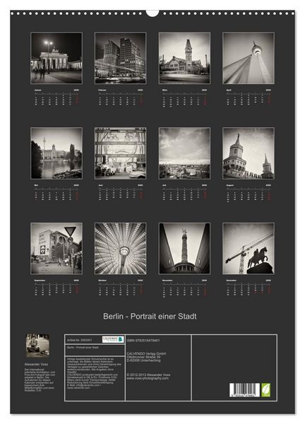 Produktbild: Berlin - Portrait einer Stadt (Wandkalender 2026 DIN A2 hoch), CALVENDO Monatskalender