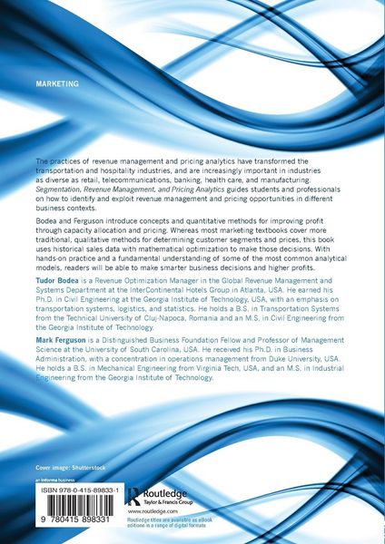 Produktbild: Segmentation, Revenue Management and Pricing Analytics
