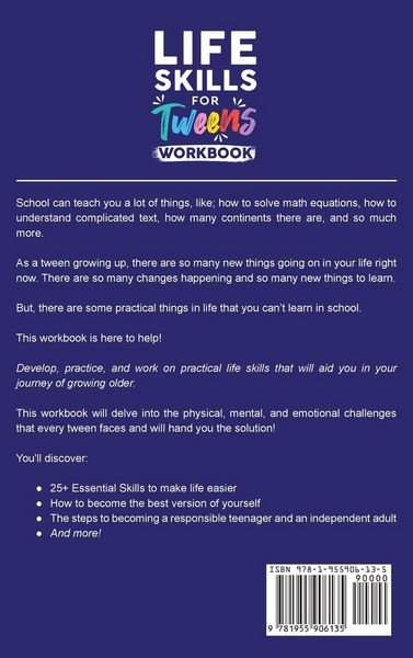 Produktbild: Life Skills for Tweens Workbook - How to Cook, Clean, Solve Problems, and Develop Self-Esteem, Confidence, and More | Essential Life Skills Every Pre-Teen Needs but Doesn't Learn in School