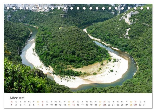 Produktbild: Im S&uuml;den Frankreichs - Ard&egrave;che, La Baume und Sevennen (Tischkalender 2026 DIN A5 quer), CALVENDO Monatskalender