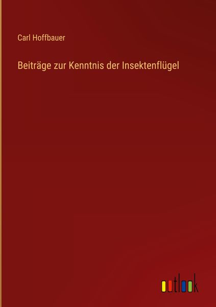 Produktbild: Beitr&auml;ge zur Kenntnis der Insektenfl&uuml;gel