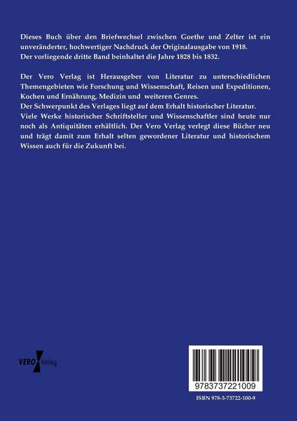 Produktbild: Der Briefwechsel zwischen Goethe und Zelter