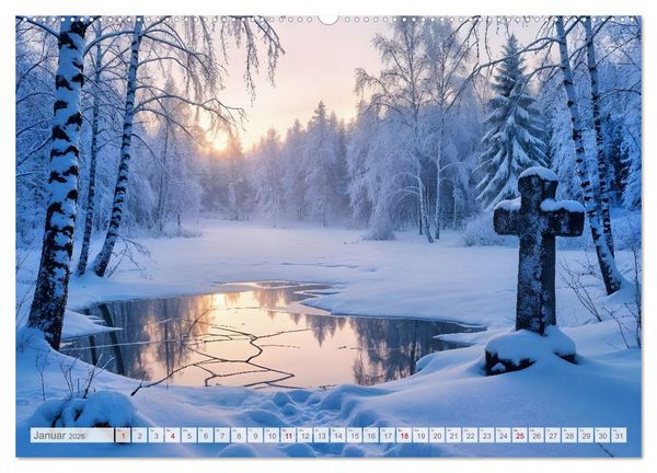 Produktbild: Fl&uuml;stern der Verg&auml;nglichkeit - Gothic Dark Nature Landschaften (Wandkalender 2026 DIN A2 quer), CALVENDO Monatskalender