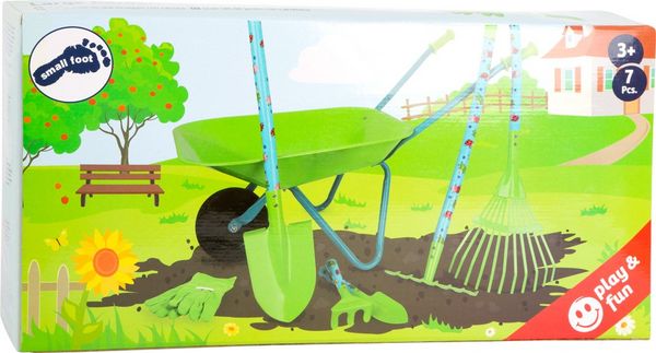 Produktbild: small foot 12014 - Kinder Gartenset mit Schubkarre, gro&szlig;