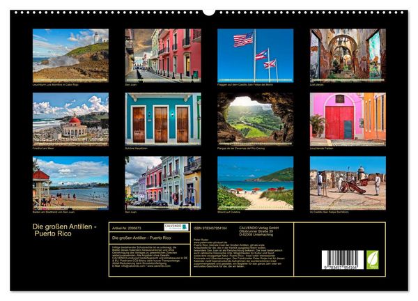 Produktbild: Die gro&szlig;en Antillen - Puerto Rico (hochwertiger Premium Wandkalender 2026 DIN A2 quer), Kunstdruck in Hochglanz