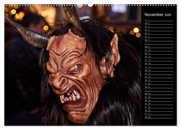 Produktbild: Krampus Kalender 2026 (Wandkalender 2026 DIN A2 quer), CALVENDO Monatskalender