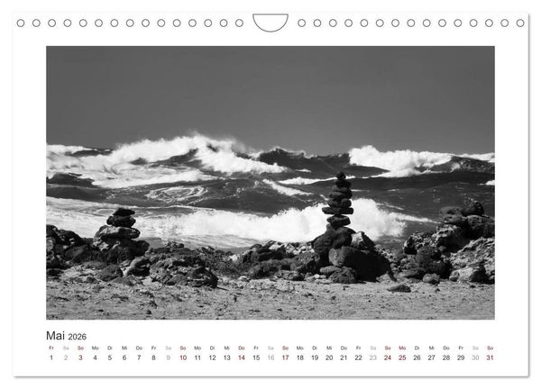 Produktbild: Monochrom Meer (Wandkalender 2026 DIN A4 quer), CALVENDO Monatskalender