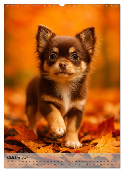 Produktbild: Chihuahua Diamonds &ndash; Magic Moments mit unseren sch&ouml;nsten Welpen aller Zeiten (Wandkalender 2026 DIN A2 hoch), CALVENDO Monatskalender