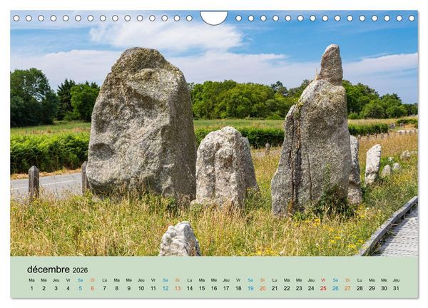 Produktbild: M&eacute;galithes myst&eacute;rieux (Calendrier mural 2026 DIN A4 vertical), CALVENDO calendrier mensuel