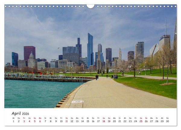 Produktbild: beeindruckendes Chicago (Wandkalender 2026 DIN A3 quer), CALVENDO Monatskalender